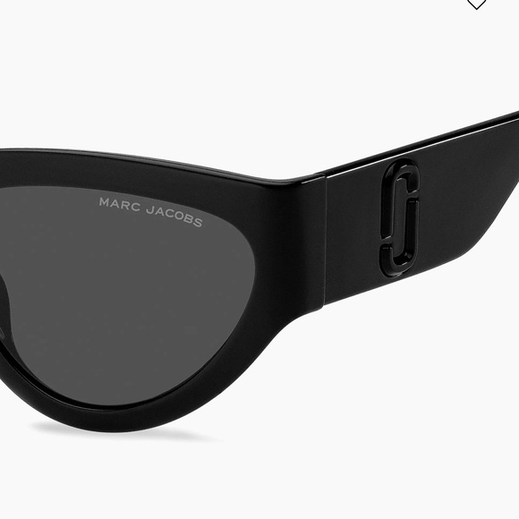 New Marc Jacobs Black Cat-Eye Sunglasses - Picture 5 of 8